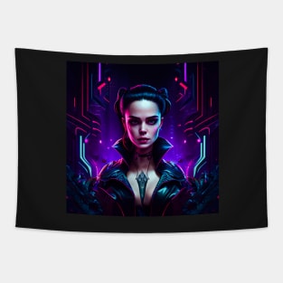 Wednesday Addams Cyberpunk Tapestry