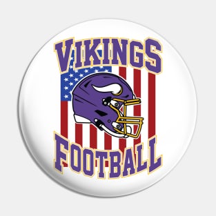 Retro Vikings Football Pin