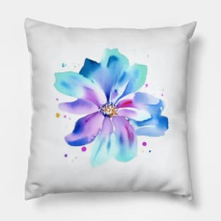 Watercolor Flower Pillow