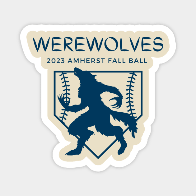 Amherst Werewolves Blue Magnet by jtizzleholla