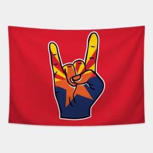 Rock On Arizona // Arizona State Flag Rock Hand Tapestry