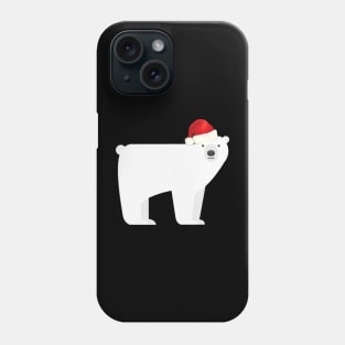 Christmas Polar Bear Santa Hat Phone Case