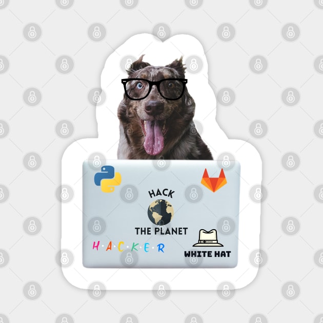 Hacker Dog Magnet by leo-jess