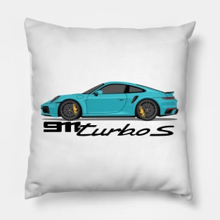 supercar 911 turbo s 992 aqua Pillow