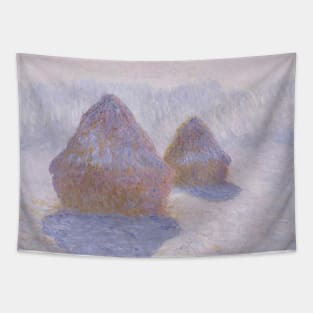 Haystacks (Effect of Snow and Sun) by Claude Monet Tapestry