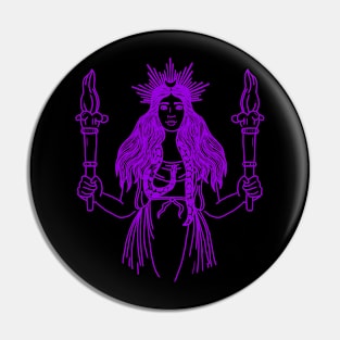 Midnight Star Goddess Hekate Pin