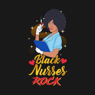 funny nurse appreciation gifts for black school nurse T-Shirt