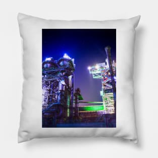 Industrial HDR photography - Steel Plant 2 Pillow