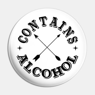 contains alcohol funny drinking logo Pin