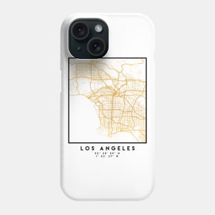 LOS ANGELES CALIFORNIA CITY STREET MAP ART Phone Case