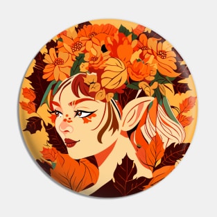 Autumn fairy portrait Pin