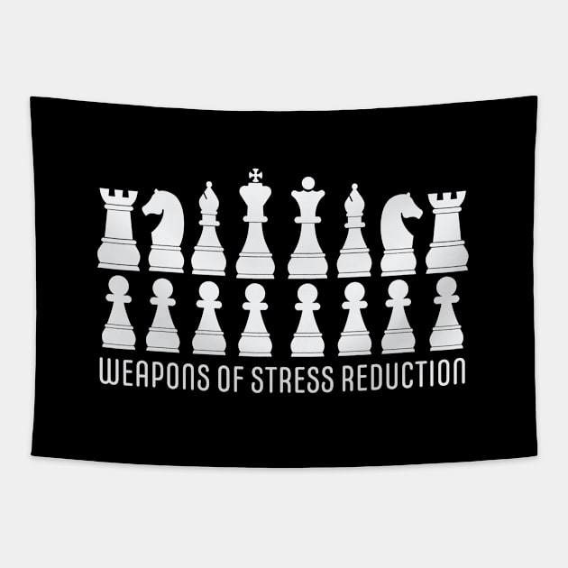 Chess - Weapons Of Stress Reduction Tapestry by Kudostees