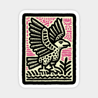 Abstract Vulture Glyph | Primal Sky Hunter Magnet