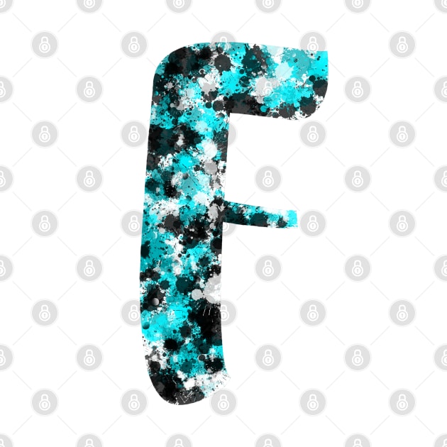 Paint Splash Letter F by Hip Scarves and Bangles