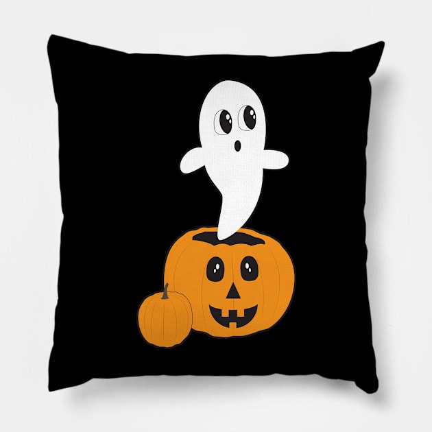 Haunted Jack O Lantern Pillow by Tatiyanawolf