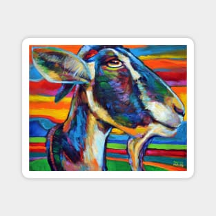 Colorful Farm Goat Magnet