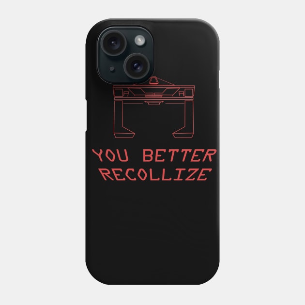 You better Recollize! (Tron Recognizer) Phone Case by GeekGiftGallery