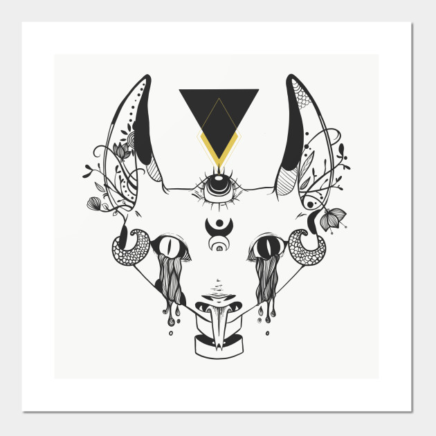 Cat With Serpent Tongue And Third Eye Cat Posters And Art Prints Teepublic Two eyes gives the … cat with serpent tongue and third eye