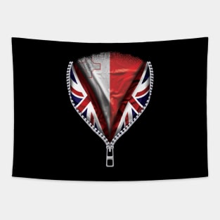 Maltese Flag  Malta Flag zipped British Flag - Gift for Maltese From Malta Tapestry