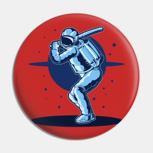 Baseball in space Pin