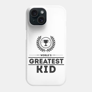 Worlds Greatest KID cute trophy family award for children Phone Case