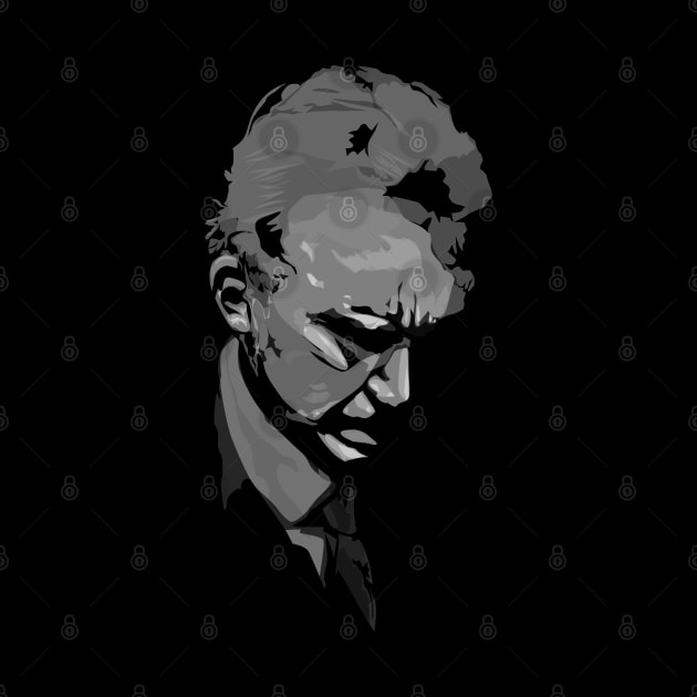 Jordan B. Peterson Grey on Black Portrait by Pong Lizardo