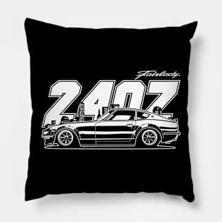 Fairlady 240Z White Print Pillow