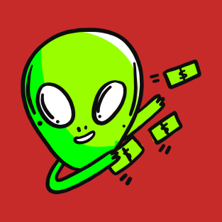 Confident Alien Space Alien Alien Head T-Shirt