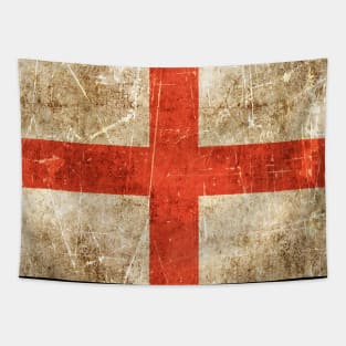 Vintage Aged and Scratched English Flag Tapestry