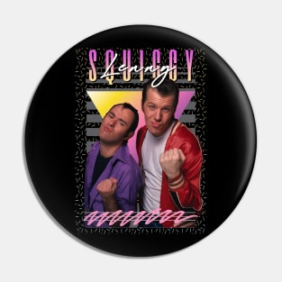 Lenny and Squiggy Retro Aesthetic Fan Art Pin