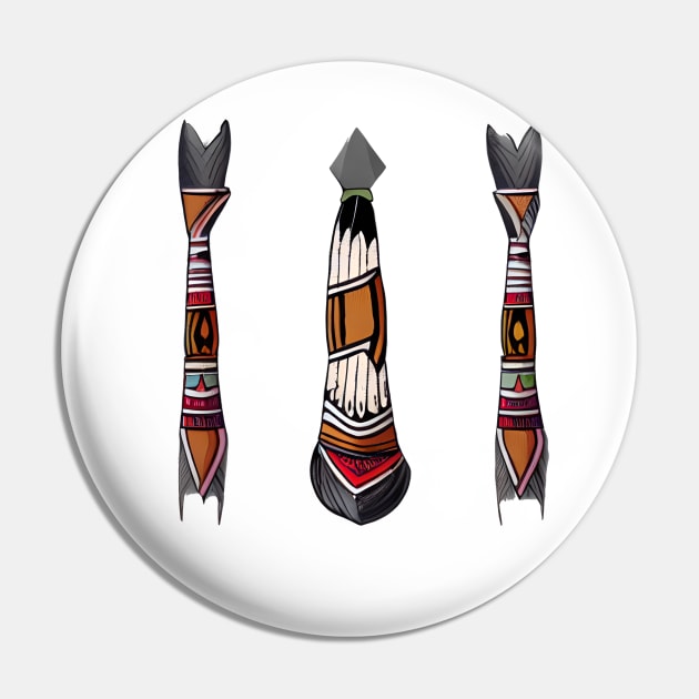 American indian arrowhead Pin by GraphGeek