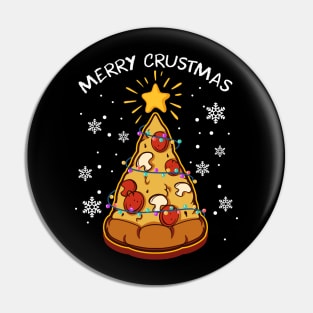 Merry Crustmas Pizza Christmas Tree With Xmas Tree Lights And Star Pin