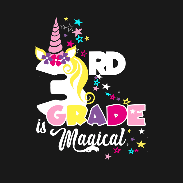 Third Grade Girls Unicorn Back to school Magical 3rd grader gift by Bezra