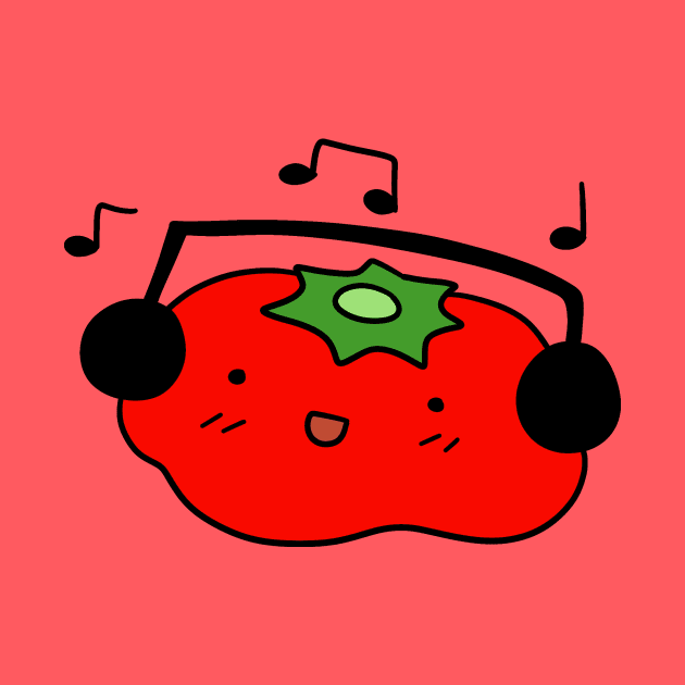 Tomato with Headphones by saradaboru