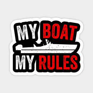 Funny Motorboat Boating Captain Gift Magnet