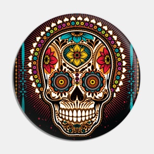 Sugar Skull, Dia De Los Muertos / Day of the Dead Pin