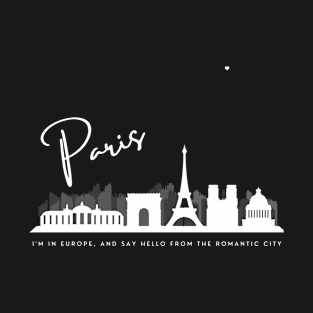 Paris landscape skyline T-Shirt