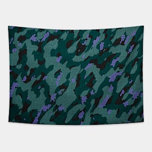 Camouflage - teal Tapestry