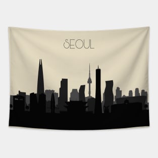 Seoul Skyline Tapestry