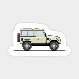 Land Rover Defender - Cream Magnet