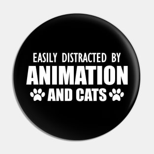 Animator - Easily distracted by animation and cats w Pin