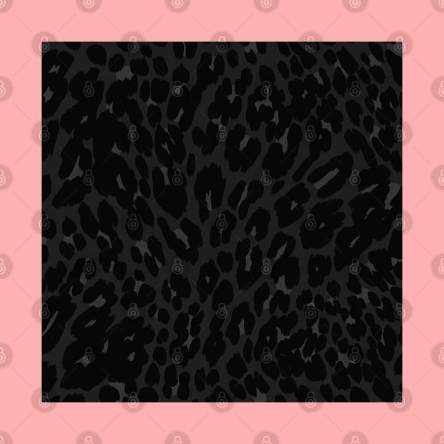 Leopard Spots Panther Black Animal Print by Trippycollage