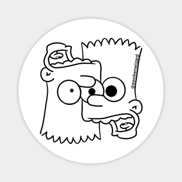 Trippy Bart Bart Simpson Magnet Teepublic See more ideas about stoner art, trippy cartoon, simpsons art. trippy bart
