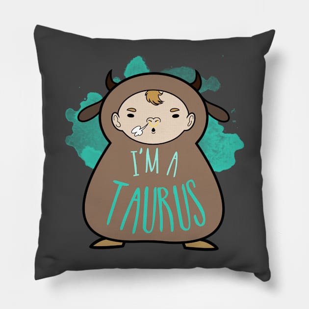 I'm a Taurus Pillow by omai