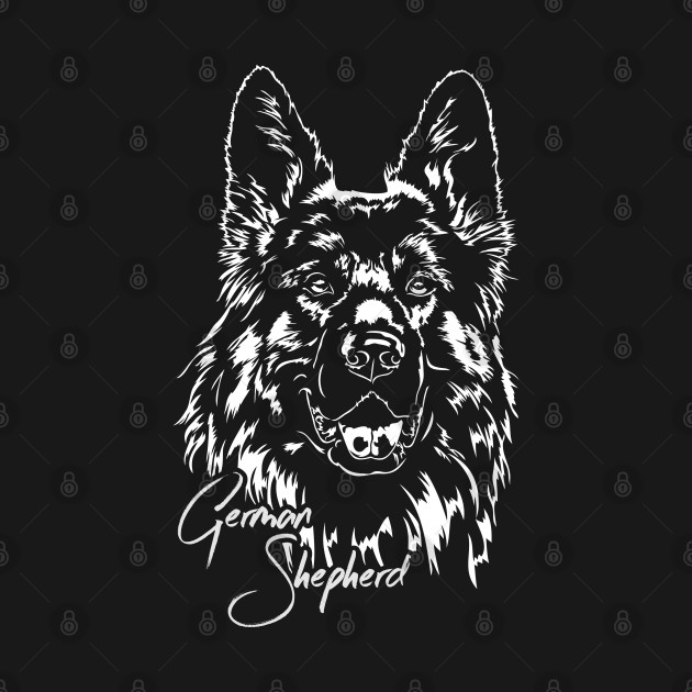 Disover Funny Proud German Shepherd dog portrait - German Shepherd Moms - T-Shirt