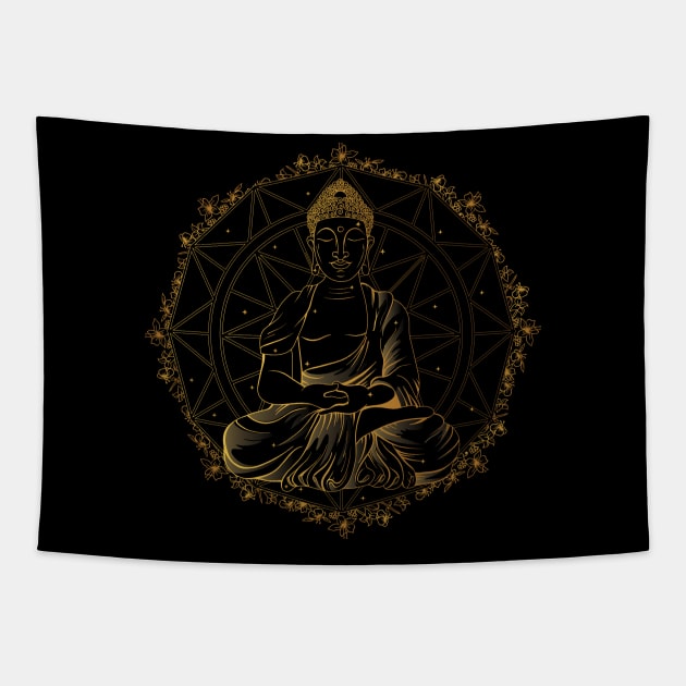 Buddha & Mandala Tapestry by LAPublicTees