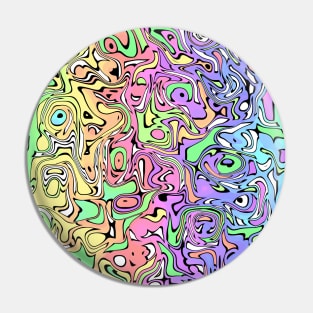 COLOR Swirls Abstract Design Pin