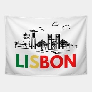 Lisbon City (Portugal flag) Tapestry