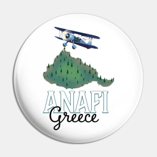 Anafi Greece Travel poster map Pin