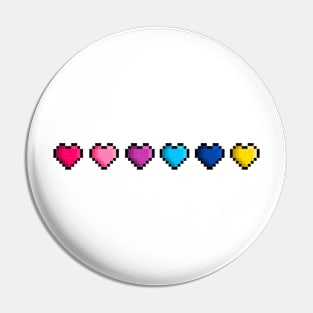 Pride Pixel Hearts Pin